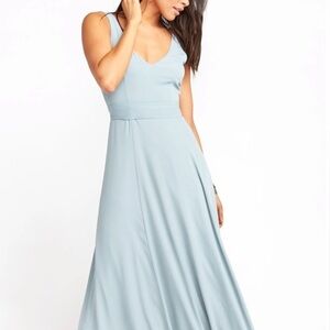 Show Me Your MuMu Pale Blue V-Neck Maxi Dress